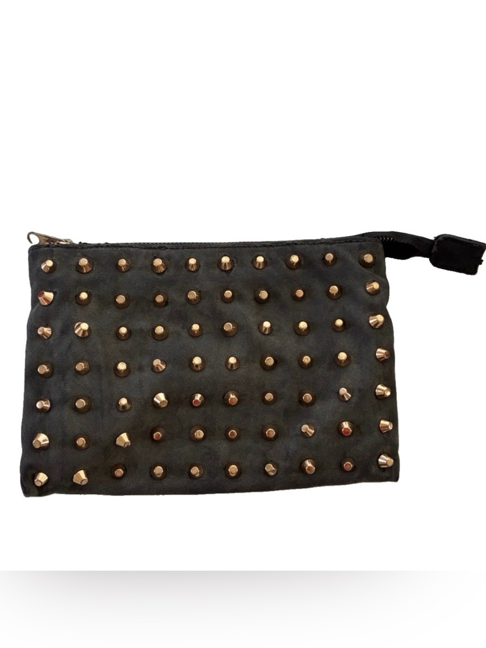 Celebrity Stylist Curated | One of a kind black clutch rose gold stud hardware